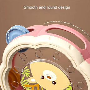 Tambor Musical Infantil - Brinquedo Montessori para Bebês 1-3 Anos - Desenvolvimento Motor e Musical - Certificação CE - Dawndesslo