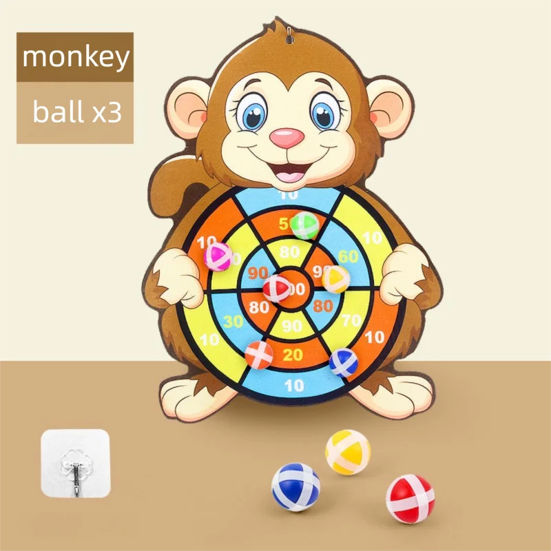 Jogo de Alvo com Bolas Grudentes - Brinquedo Educativo Montessori para Crianças 3+ Anos - WLYX