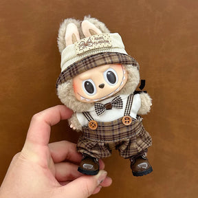 Conjunto de Roupas para Boneca Labubu 17cm - Vestido e Chapéu | Presente Infantil