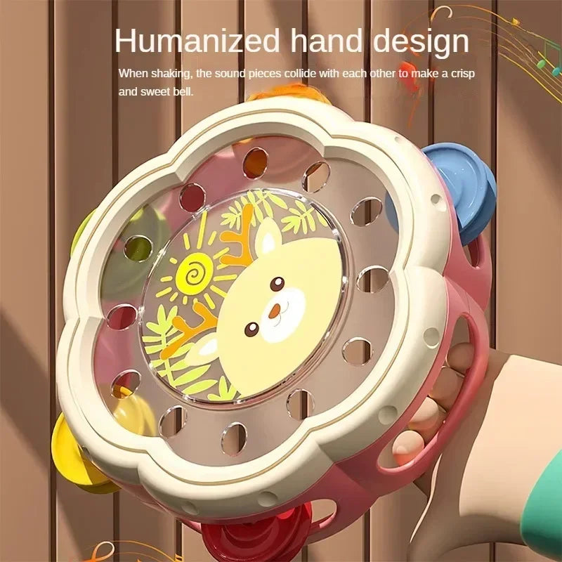 Tambor Musical Infantil - Brinquedo Montessori para Bebês 1-3 Anos - Desenvolvimento Motor e Musical - Certificação CE - Dawndesslo