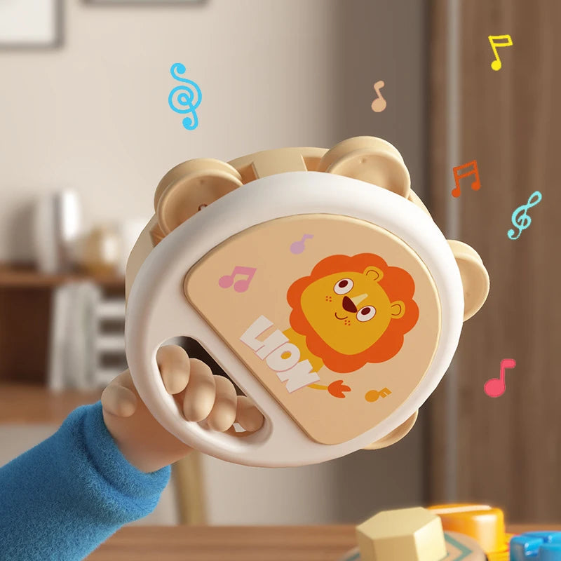Tambor Musical Infantil - Brinquedo Montessori para Bebês 1-3 Anos - Desenvolvimento Motor e Musical - Certificação CE - Dawndesslo