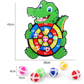 Jogo de Alvo com Bolas Grudentes - Brinquedo Educativo Montessori para Crianças 3+ Anos - WLYX