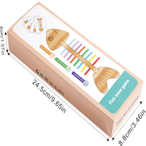 Jogo de Equilíbrio Montessori com Pinos de Madeira - Brinquedo Sensorial de Combinação de Cores para Crianças 3-6 Anos